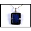 Image 1 : 14K Yellow Gold Onyx and Diamond Pendant #1609130