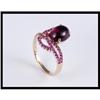 Image 1 : 18K Rose Gold Pink Tourmaline and Sapphire Ring#1609136