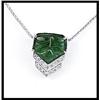 Image 1 : CLASSY 18K WHITE GOLD EMERALD PENDANT #1609139