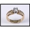 Image 1 : Simple 14K Yellow Gold Diamond Ring #1609187