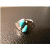 Image 1 : Beautiful Two Stone Turquoise Silver Ring #1609192