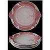 Image 1 : Majolica Pink Fish Plate Set (4) #1609417