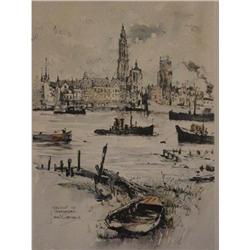 View of Antwerp Harbor by Jan Korthals #1609440