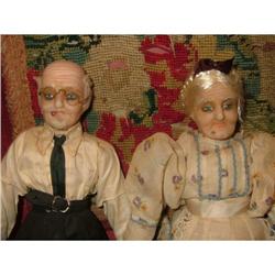 Vintage Wax Old Man and Wife Pair #1609544