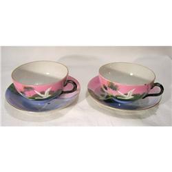 2 Cups and Plates painted by hands #1609627