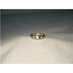 14K Designer Emerald Diamond Stacking Love Band#1609678