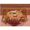 Image 1 : Wood table and 2 chairs for a doll house #1609847
