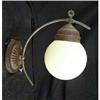 Image 1 : Lamp Wall Sconce Pearlized Milk Glass shade #1609891