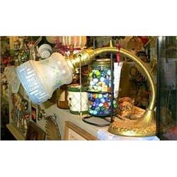 Lamp Cast Iron, Gooseneck Piano Study Vintage #1609898