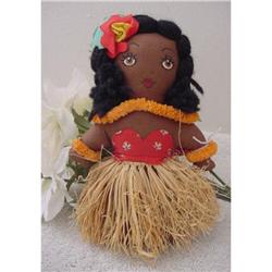 Doll Cloth Hula Dancer Hawaii 1940s #1610272