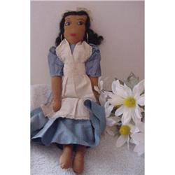 Doll Cloth Black 15" Embroidered Face #1610332