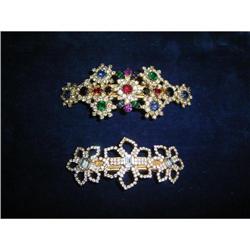 2 large hair clips with rhinestones #1610531