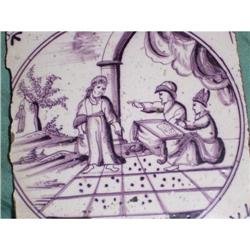 Antique Dutch Bible Tile #1610545