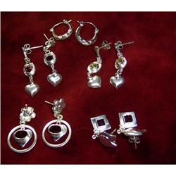 garnet, amethyst, silver, peridot, earrings #1610547