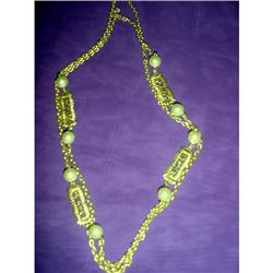 pearls & gold tone necklace #1610581