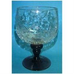 Large Footed Crackle Glass Bowl #1610628