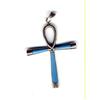 Image 1 : Sterling & Turquoise Stylized Cross  #1610676