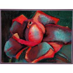 Rose Pastel Painting  Signed by Sunderland #1610692