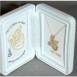 10K Gold Angel Necklace  in frame box  #1610699