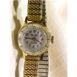 Ladies Manual Wind Watch rotating sparkle bezel#1610707