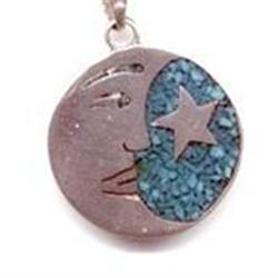 Taxco Mexico Sterling Moon Star Pendant #1610723