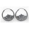Image 1 : Taxco Mexico Sterling CMR Hoop Earrings  #1610725