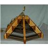 Image 1 : Oak & Smoke Glass Swag  Ceiling Light #1610731