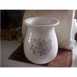 Ironstone Jar, unmarked, green transfer 4 sides#1611003