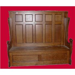 Oak Arts & Crafts Bench #1611100