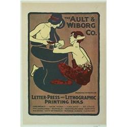 ORIGINAL C. 1900 INK COMPANY SAMPLE LITHOGRAPH #1611108