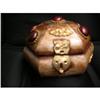 Image 1 : Hexagonal Velvet-lined  Horn Jewel/Vanity Box #1611178