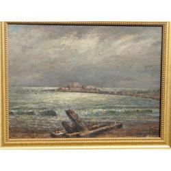 OIL PAINTING OF BRACES ROCK, W.J.STILES #1618639