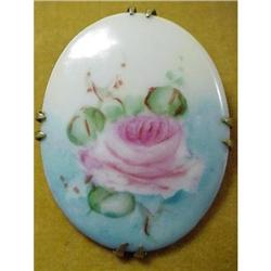 SHABBY CHIC ROSES PORCELAIN BROOCH #1618652