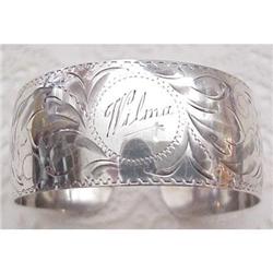 Etched Sterling Silver Bracelet - WILMA #1618656