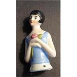 PIN CUSHION DOLL  - Lady with Rose #24 #1618711