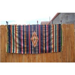 Antique Wool Saltillo Serape From Oaxaca #1618751