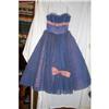 Image 1 : Vintage 1948 Blue & Pink Ruffle Prom Dress #1618759
