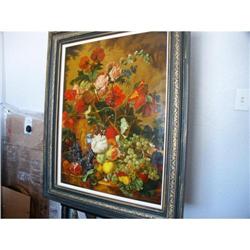 ORIGINAL OIL PAINTING ON CANVAS STILL LIFE WITH#1618970