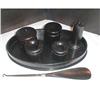 Image 1 : TURN OF 20TH C. VICTORIAN EBONY DRESSER SET #1618973