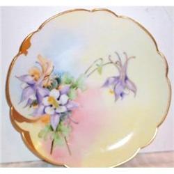 Hand Painted Pickard Columbine Decorated Plate #1618982