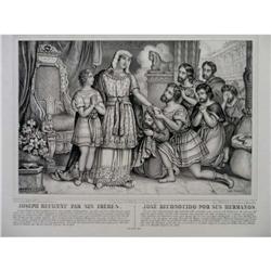 Becquet Lithograph "Joseph Recognized by his #1619044