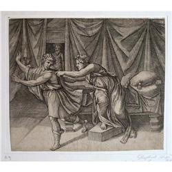 Engraving "Joseph and Potiphar's Wife" after #1619047