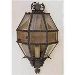 Beveled Glass Wall Mount Lantern #1619068