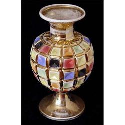 Large Multicolor Vase with Mosaic Design  #1619075