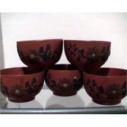 Five  Oriental Laquer Bowls #1619084