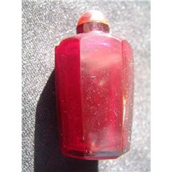 Antique red Peking glass snuff bottle with #1619171