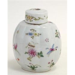 Chinese Export Enamel Famille Rose Tea Caddy #1619203