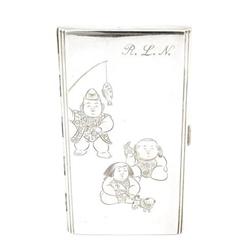 Old Japanese Sterling Silver Cigarette Case #1619215