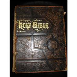 Antique Holy Bible with leather cover!  #1619283