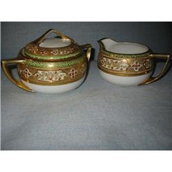 Hand painted Nippon porcelain sugar& ceamer! #1619285